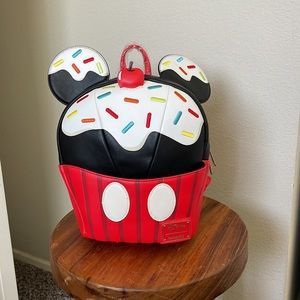 NWT Loungefly Mickey Mouse Sprinkle Cupcake Cosplay Mini Backpack
